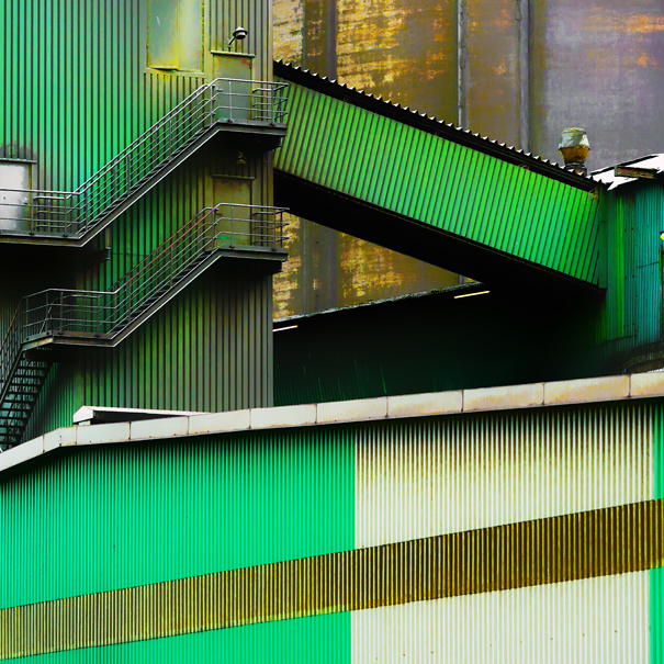 The Zone#3 50x50 Green sheet metal . SÅLD.